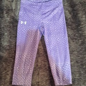 Purple Under Armour Capris. Girls XL